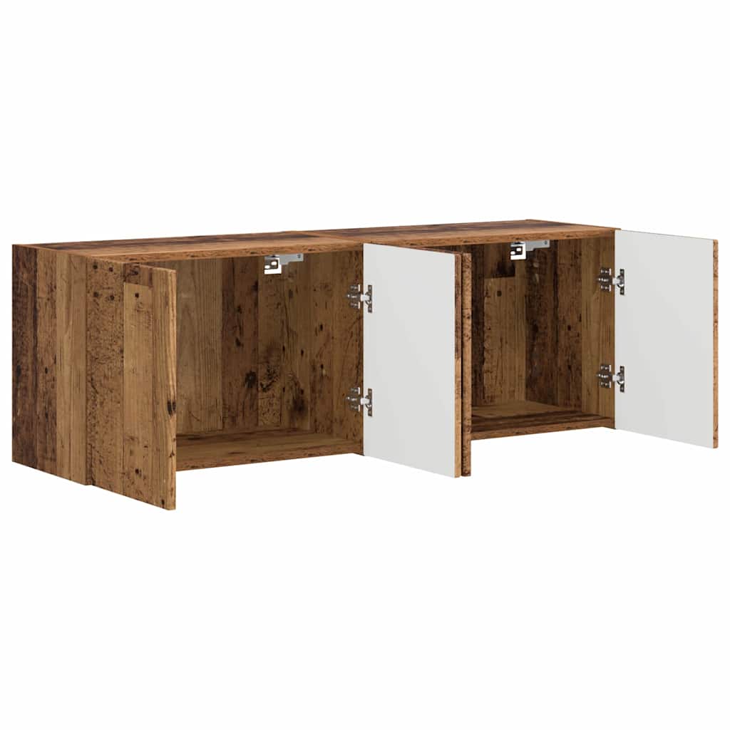 TV zidni ormar Zidne 2 pcs Staro drvo 59,5 x 31 x 40 cm