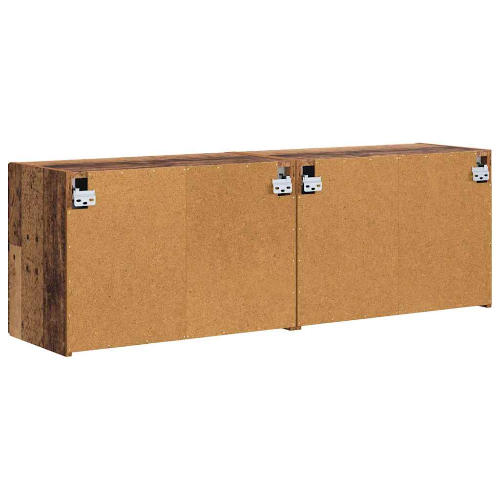TV zidni ormar Zidne 2 pcs Staro drvo 59,5 x 31 x 40 cm