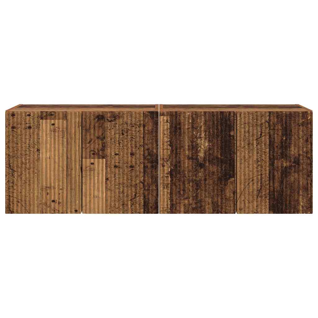 TV zidni ormar Zidne 2 pcs Staro drvo 59,5 x 31 x 40 cm