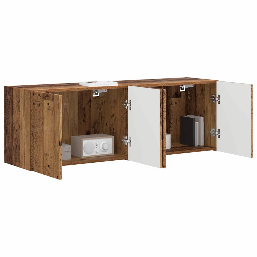 TV zidni ormar Zidne 2 pcs Staro drvo 59,5 x 31 x 40 cm