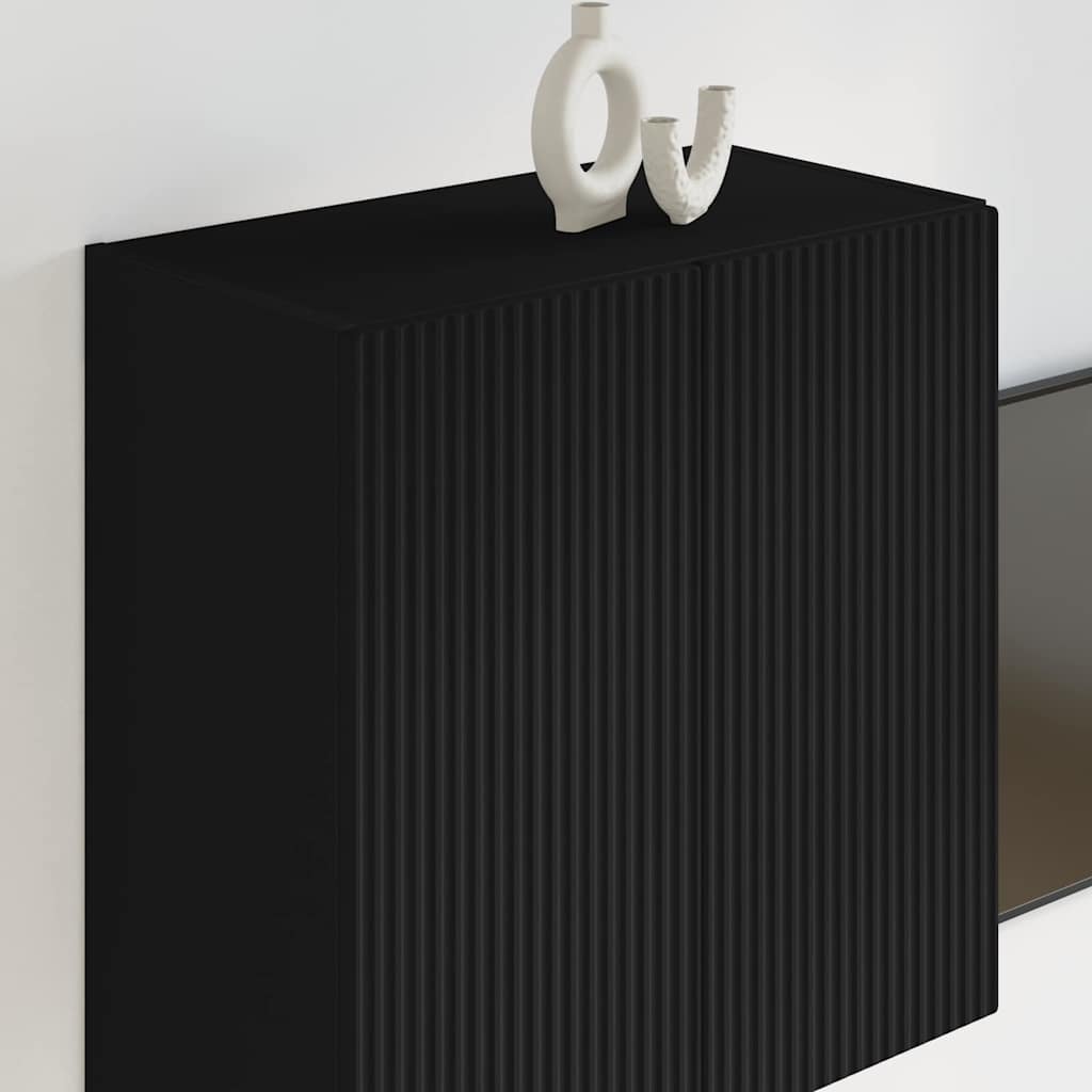 TV zidni ormar Zidne Crna 59,5 x 31 x 60 cm Konstruirano drvo