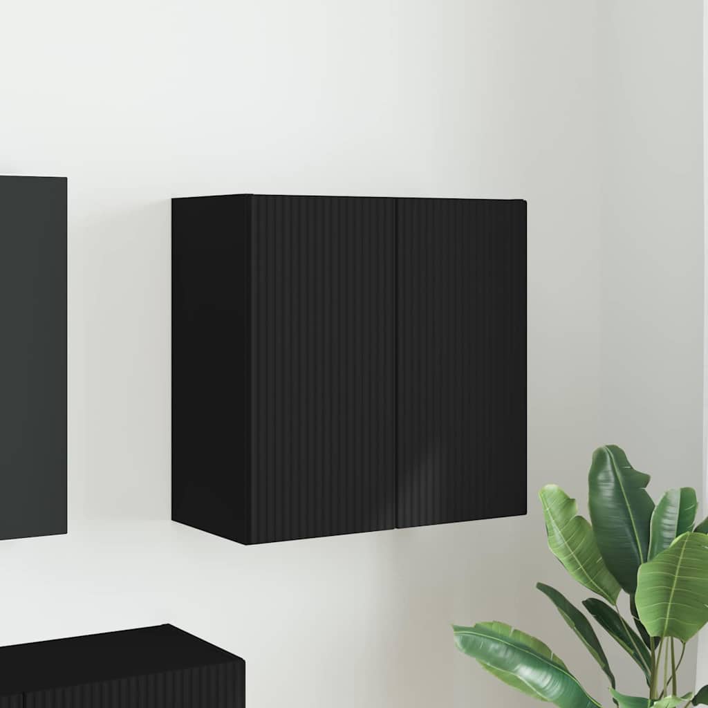 TV zidni ormar Zidne Crna 59,5 x 31 x 60 cm Konstruirano drvo