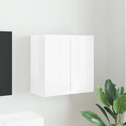 TV zidni ormar Zidne Visoki sjaj bijela 59,5 x 31 x 60 cm