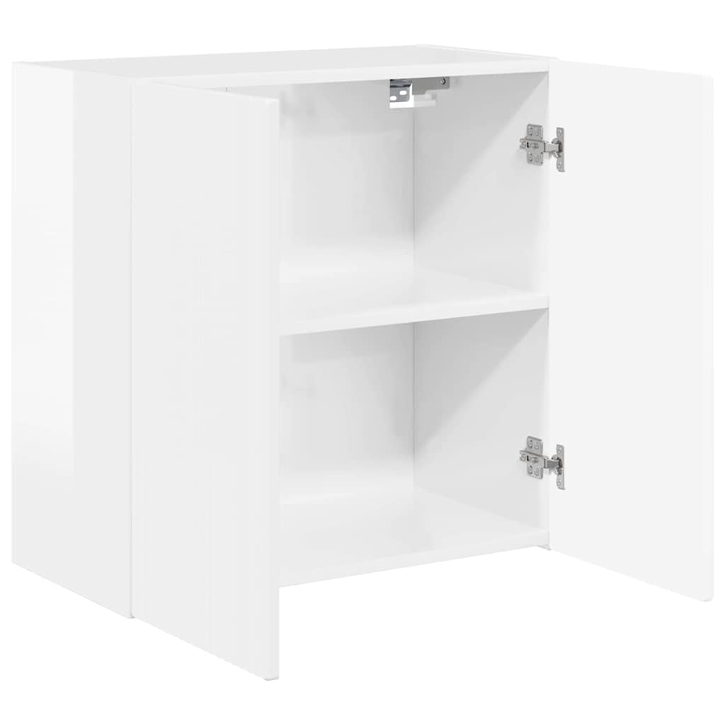 TV zidni ormar Zidne Visoki sjaj bijela 59,5 x 31 x 60 cm