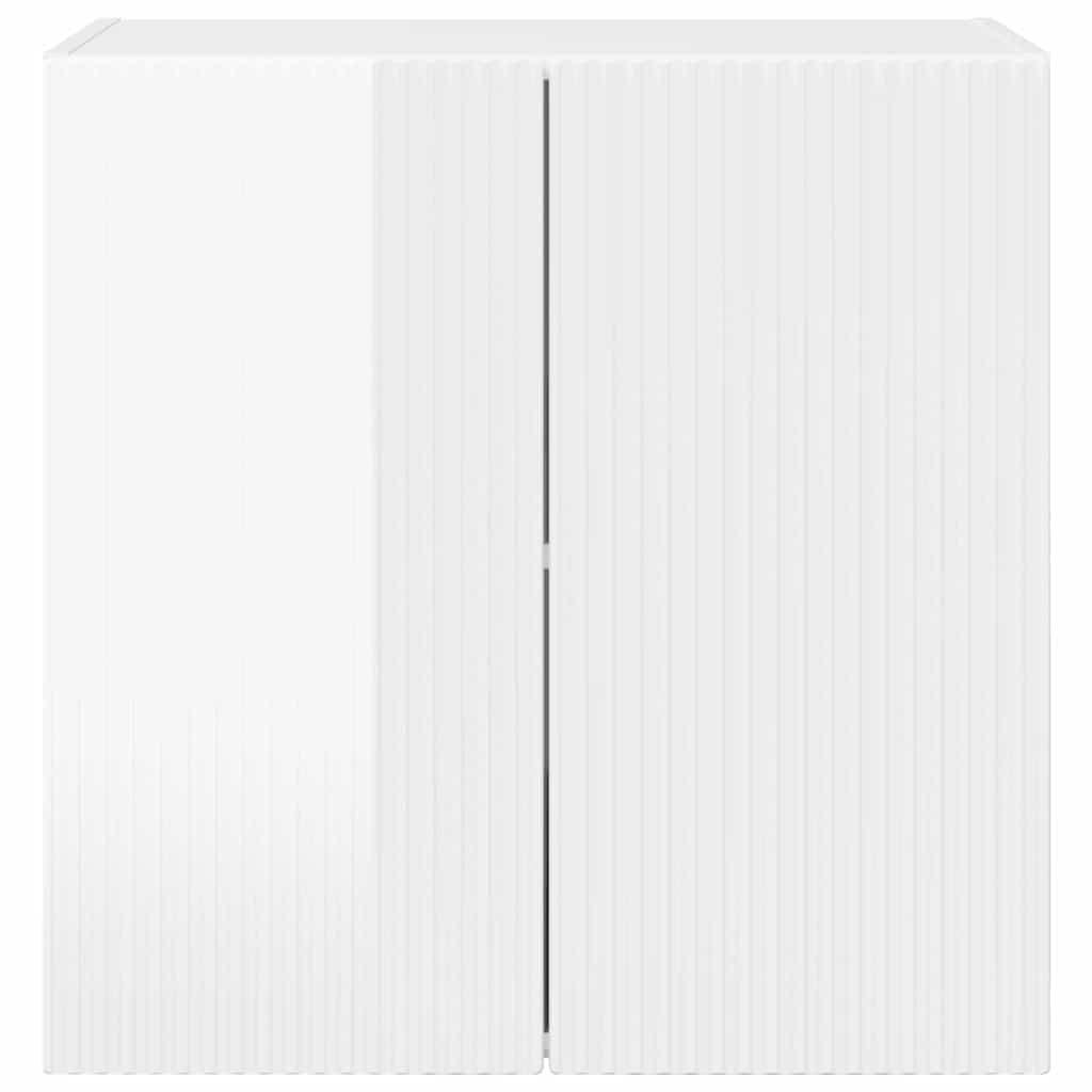 TV zidni ormar Zidne Visoki sjaj bijela 59,5 x 31 x 60 cm
