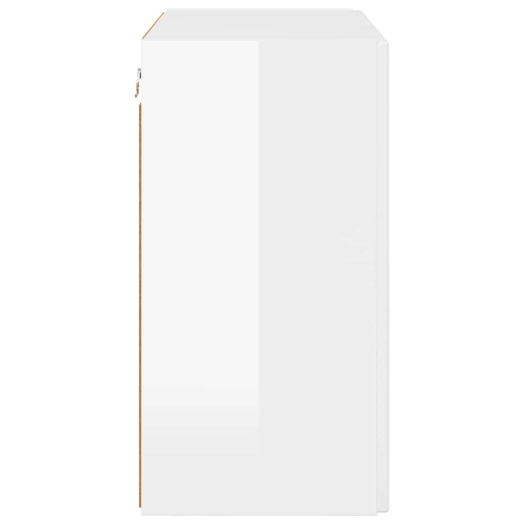 TV zidni ormar Zidne Visoki sjaj bijela 59,5 x 31 x 60 cm