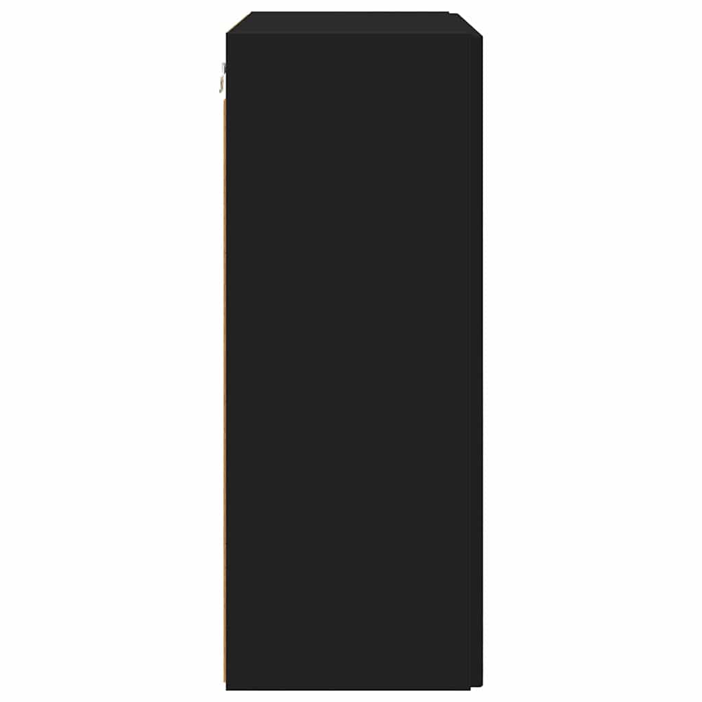 TV zidni ormar Zidne Crna 59,5 x 31 x 80 cm Konstruirano drvo