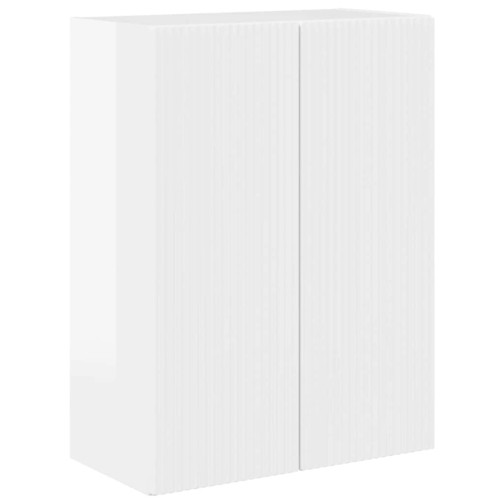 TV zidni ormar Zidne Visoki sjaj bijela 59,5 x 31 x 80 cm