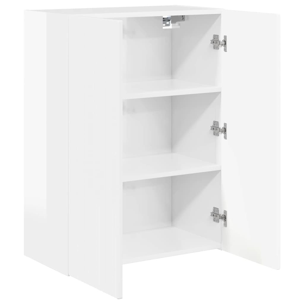 TV zidni ormar Zidne Visoki sjaj bijela 59,5 x 31 x 80 cm