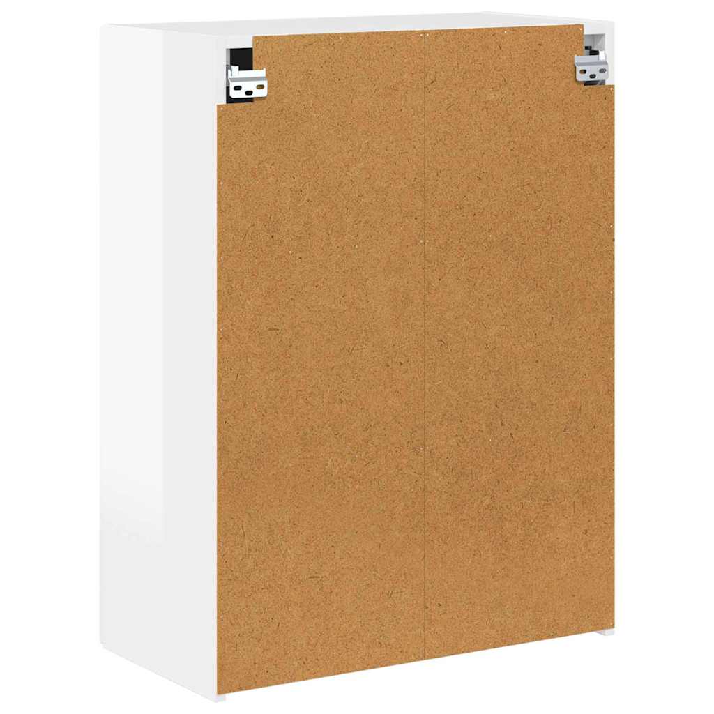 TV zidni ormar Zidne Visoki sjaj bijela 59,5 x 31 x 80 cm
