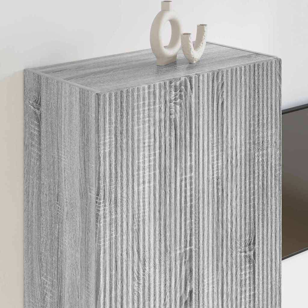 TV zidni ormar Siva Sonoma 59,5 x 31 x 80 cm Konstruirano drvo