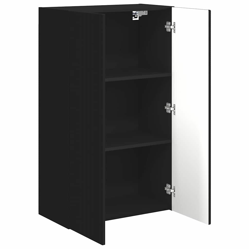 TV zidni ormar Zidne Crna 59,5 x 31 x 100 cm Konstruirano drvo