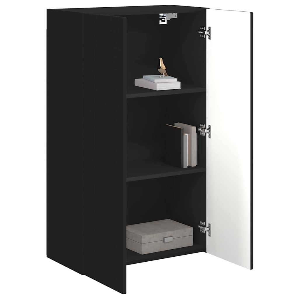 TV zidni ormar Zidne Crna 59,5 x 31 x 100 cm Konstruirano drvo