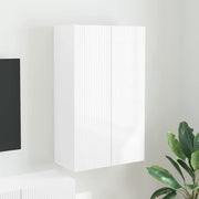 TV zidni ormar Zidne Visoki sjaj bijela 59,5 x 31 x 100 cm