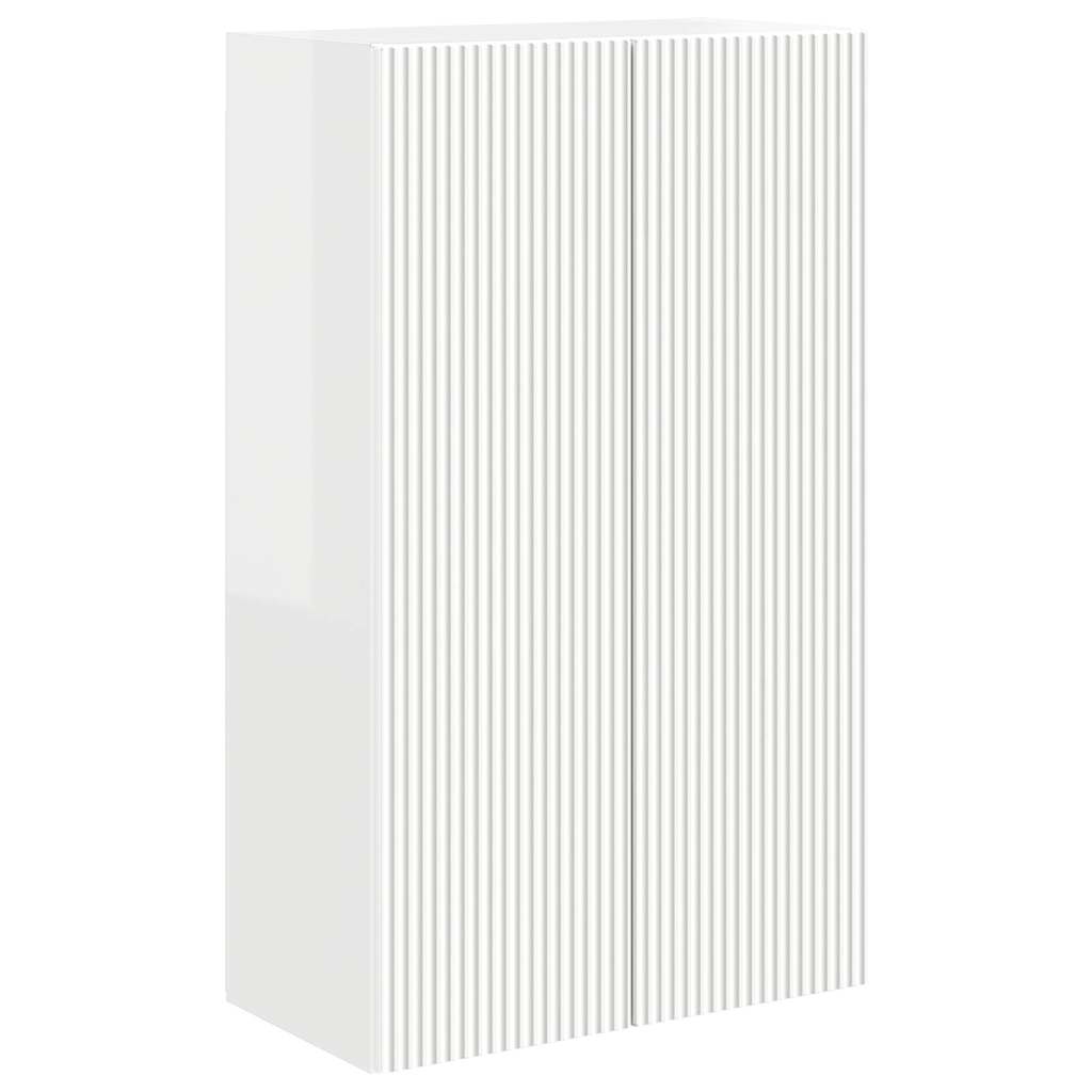 TV zidni ormar Zidne Visoki sjaj bijela 59,5 x 31 x 100 cm