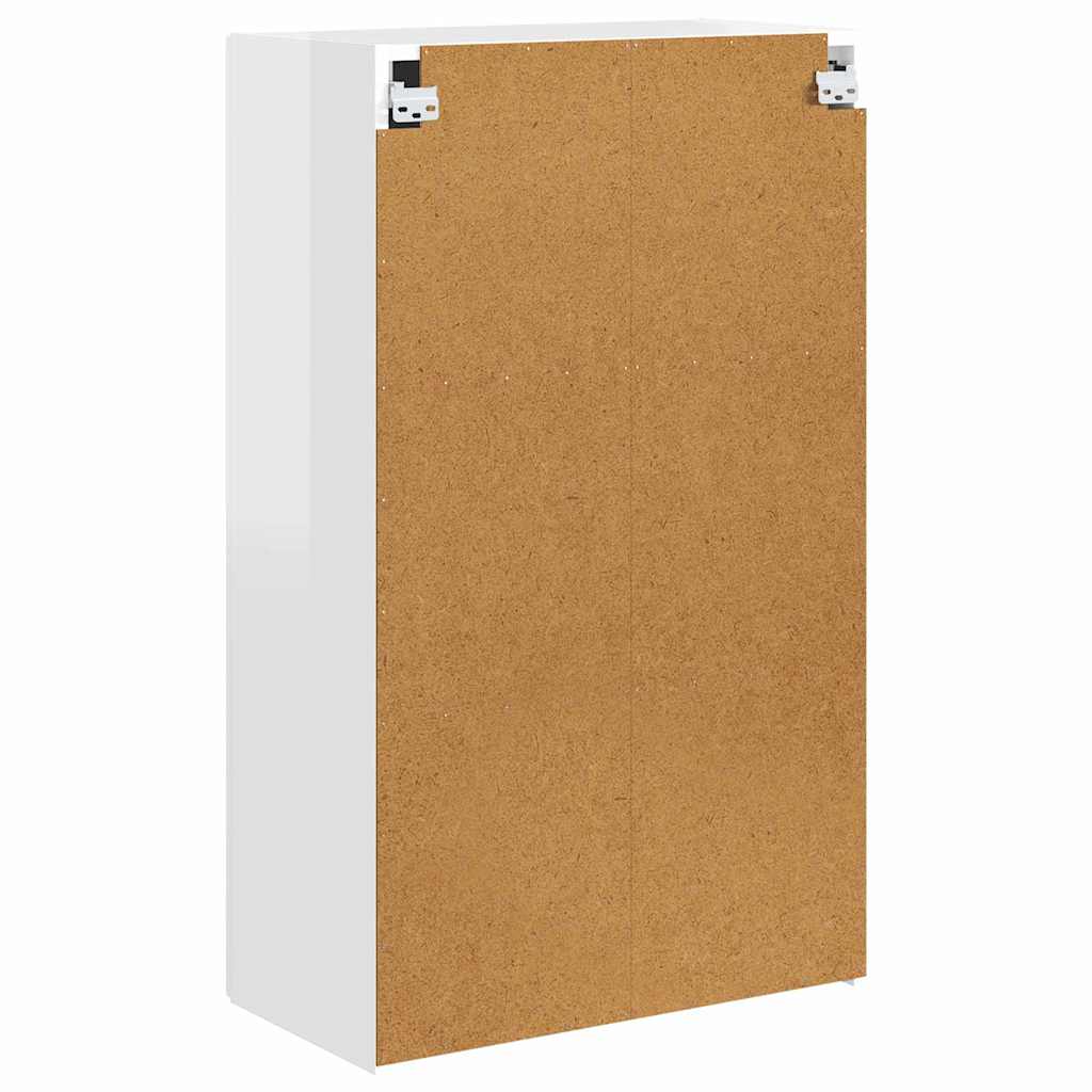 TV zidni ormar Zidne Visoki sjaj bijela 59,5 x 31 x 100 cm