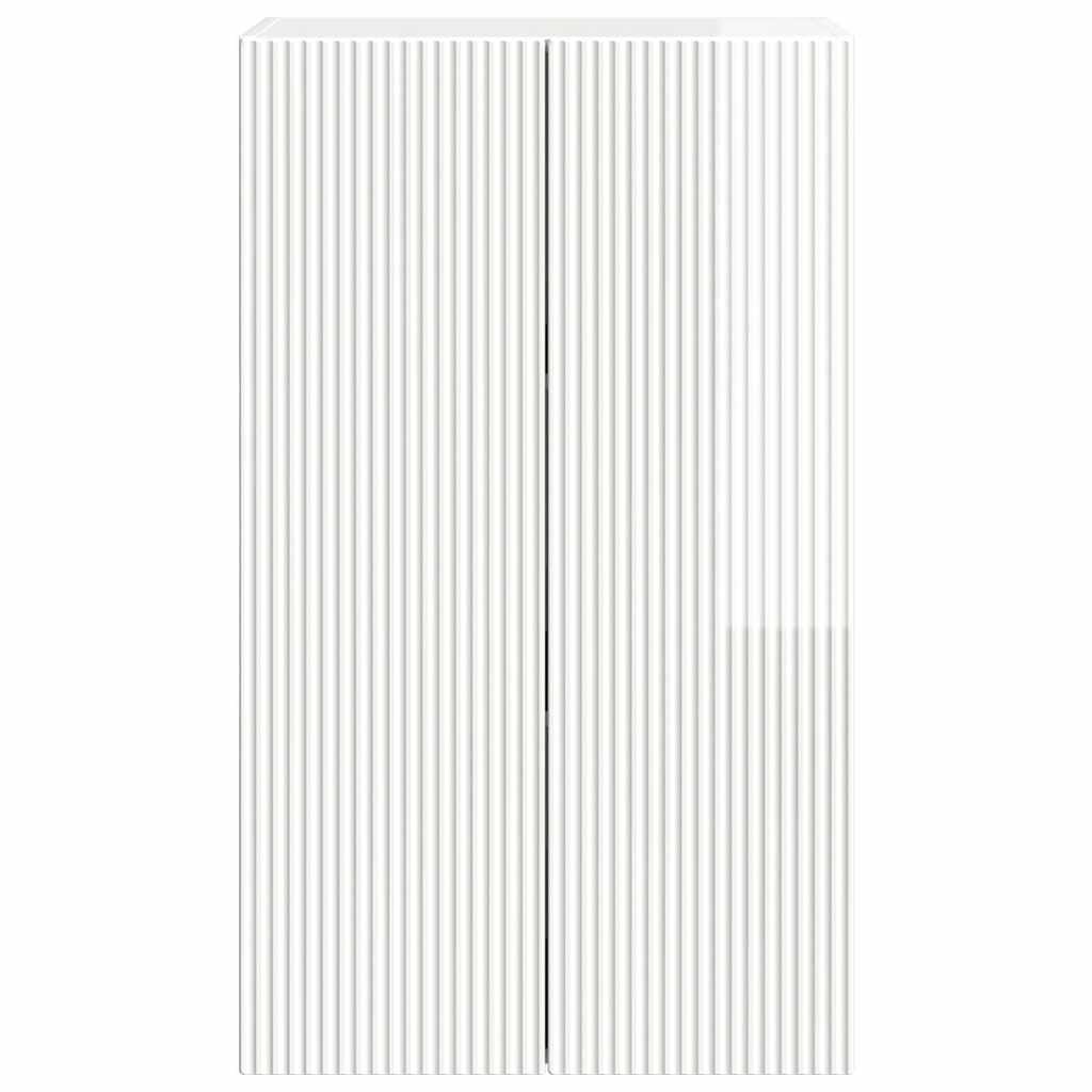 TV zidni ormar Zidne Visoki sjaj bijela 59,5 x 31 x 100 cm