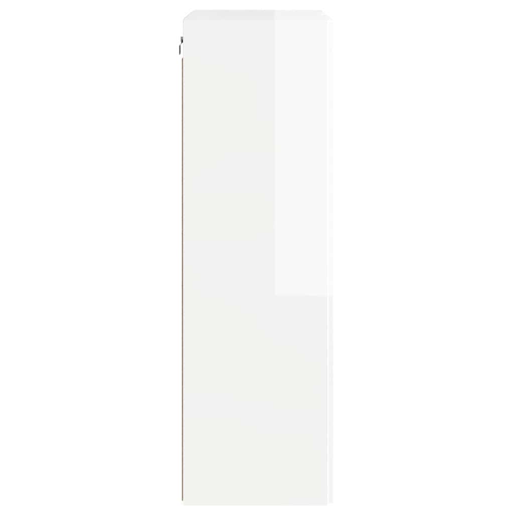 TV zidni ormar Zidne Visoki sjaj bijela 59,5 x 31 x 100 cm