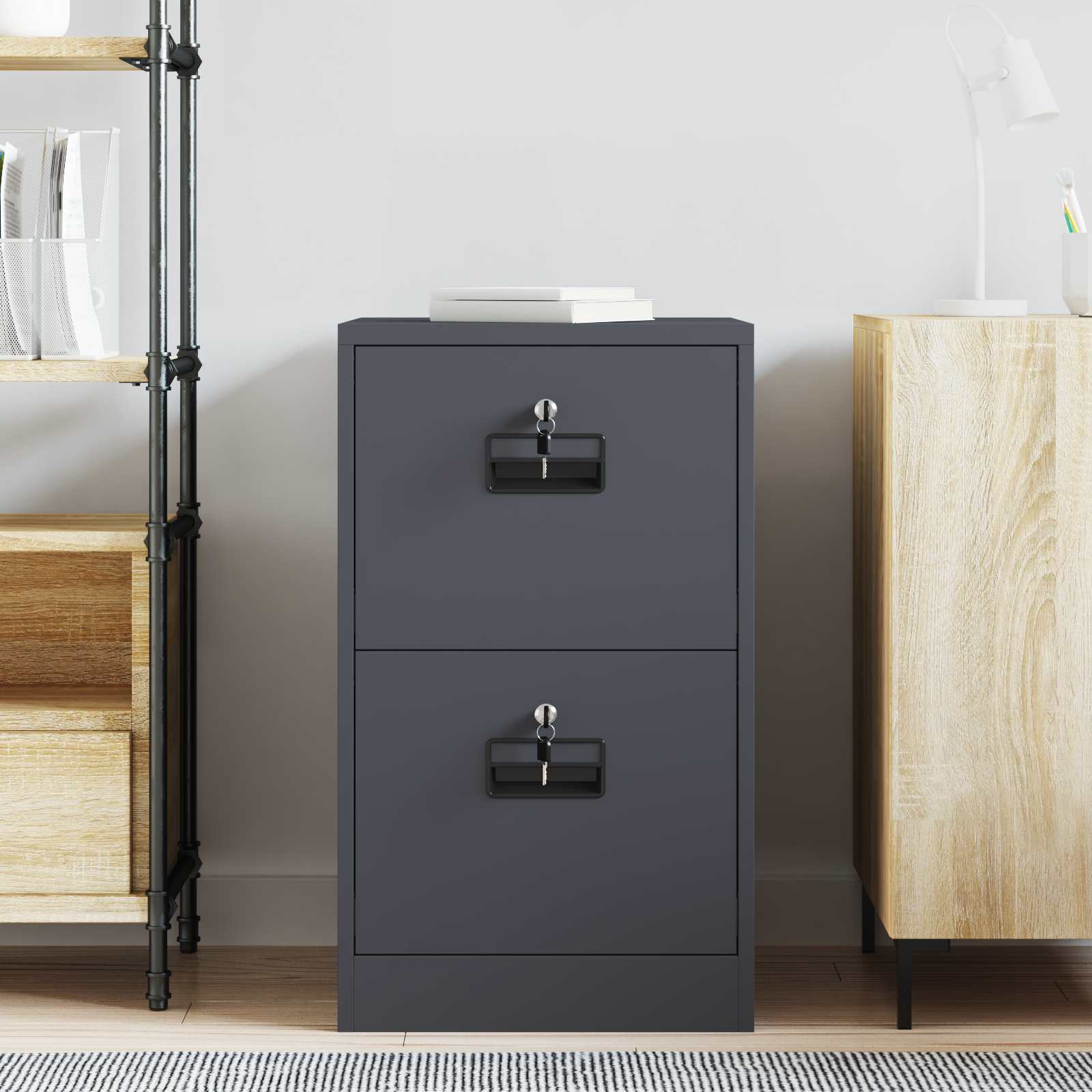 Kabinet za datoteke s ladicama Antracit 44 x 50 x 74,5 cm