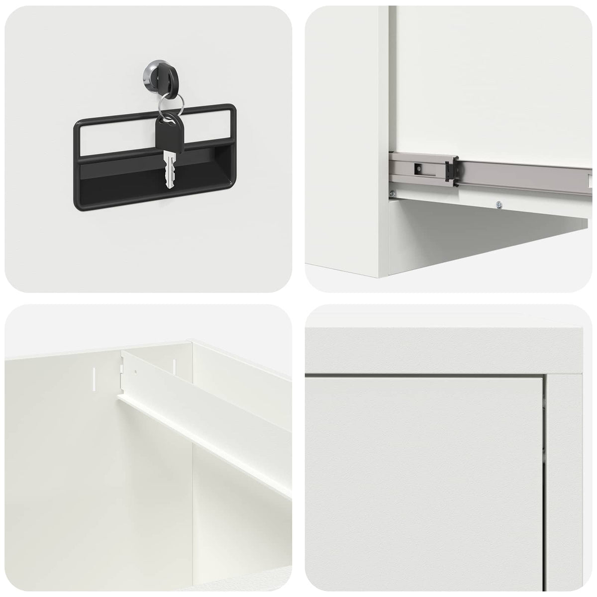 Kabinet za datoteke s ladicama Bijelo 44 x 50 x 74,5 cm