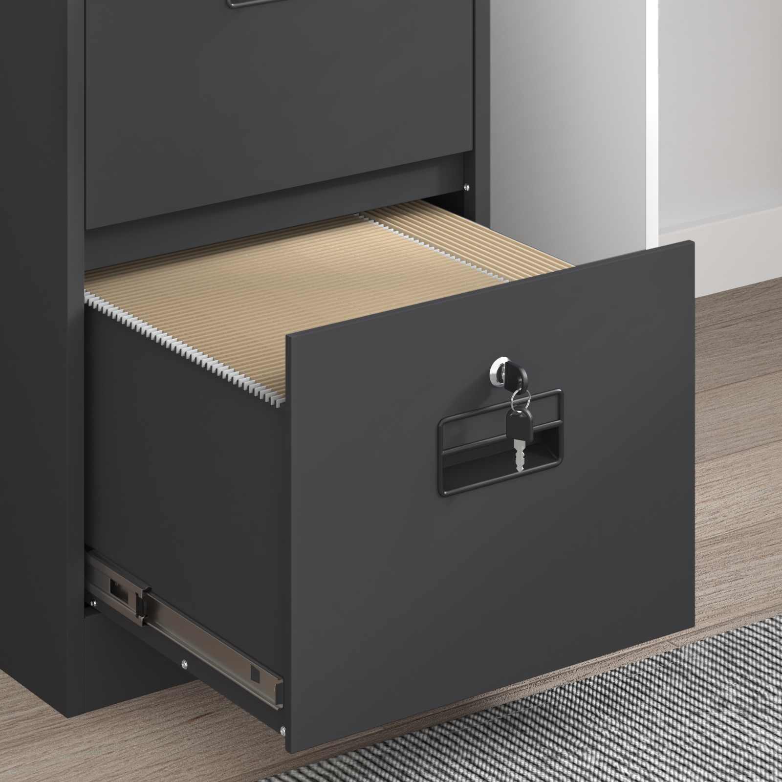 Kabinet za datoteke s ladicama Crna 44 x 50 x 106.5 cm