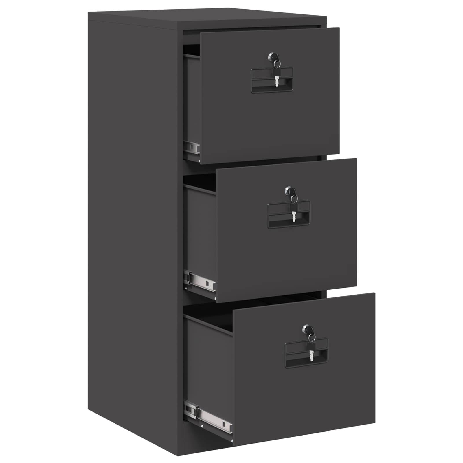 Kabinet za datoteke s ladicama Crna 44 x 50 x 106.5 cm