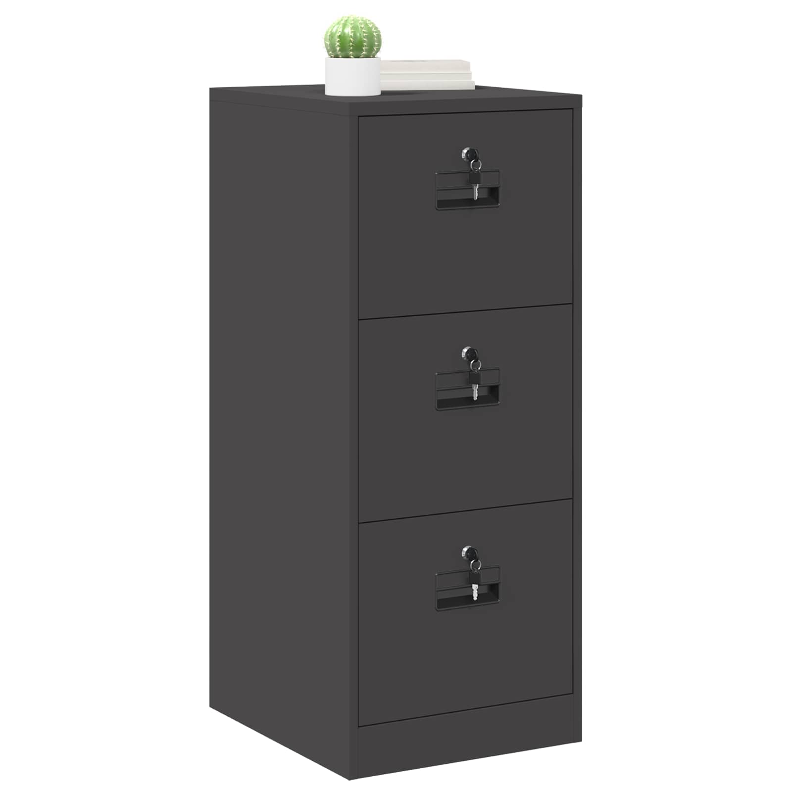 Kabinet za datoteke s ladicama Crna 44 x 50 x 106.5 cm