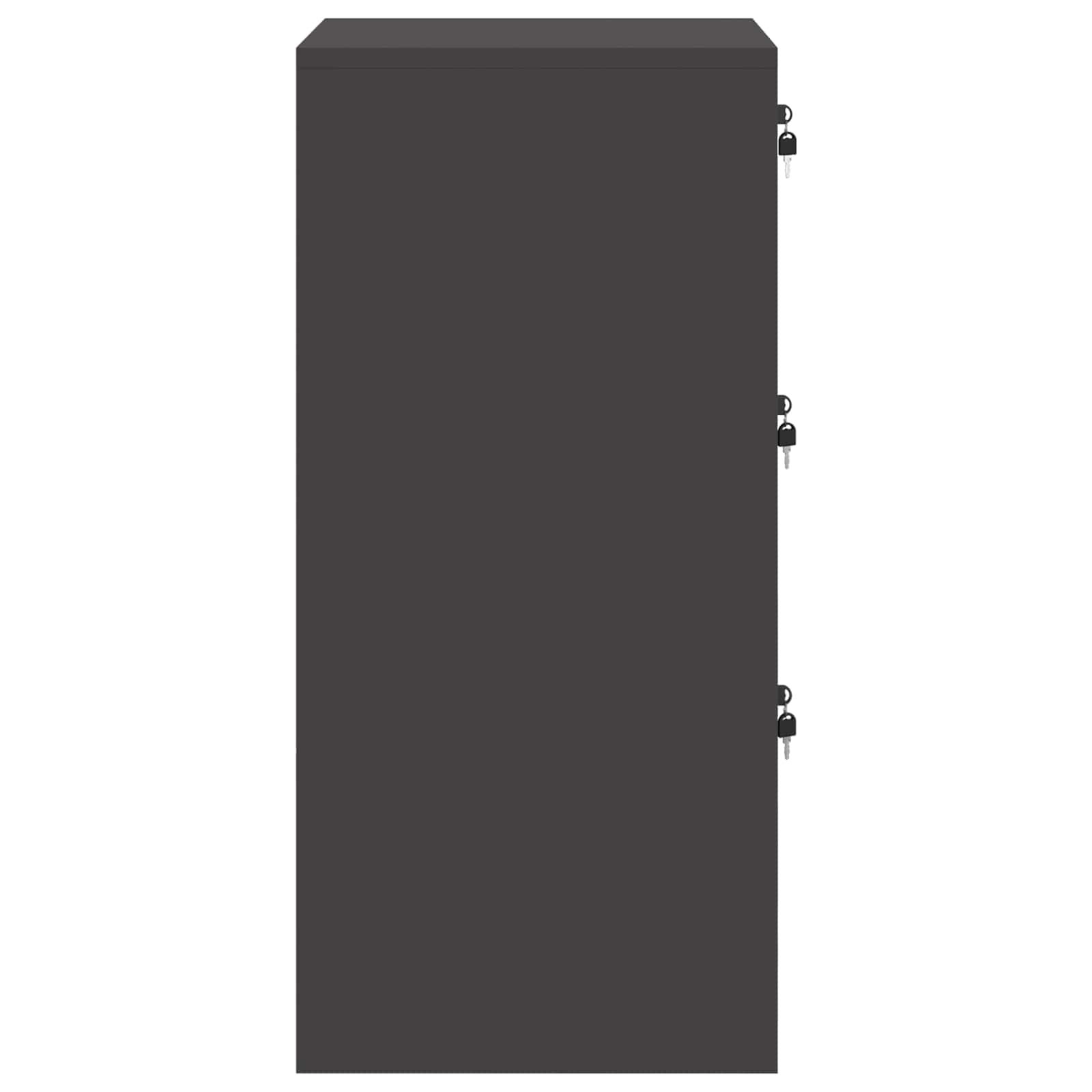 Kabinet za datoteke s ladicama Crna 44 x 50 x 106.5 cm