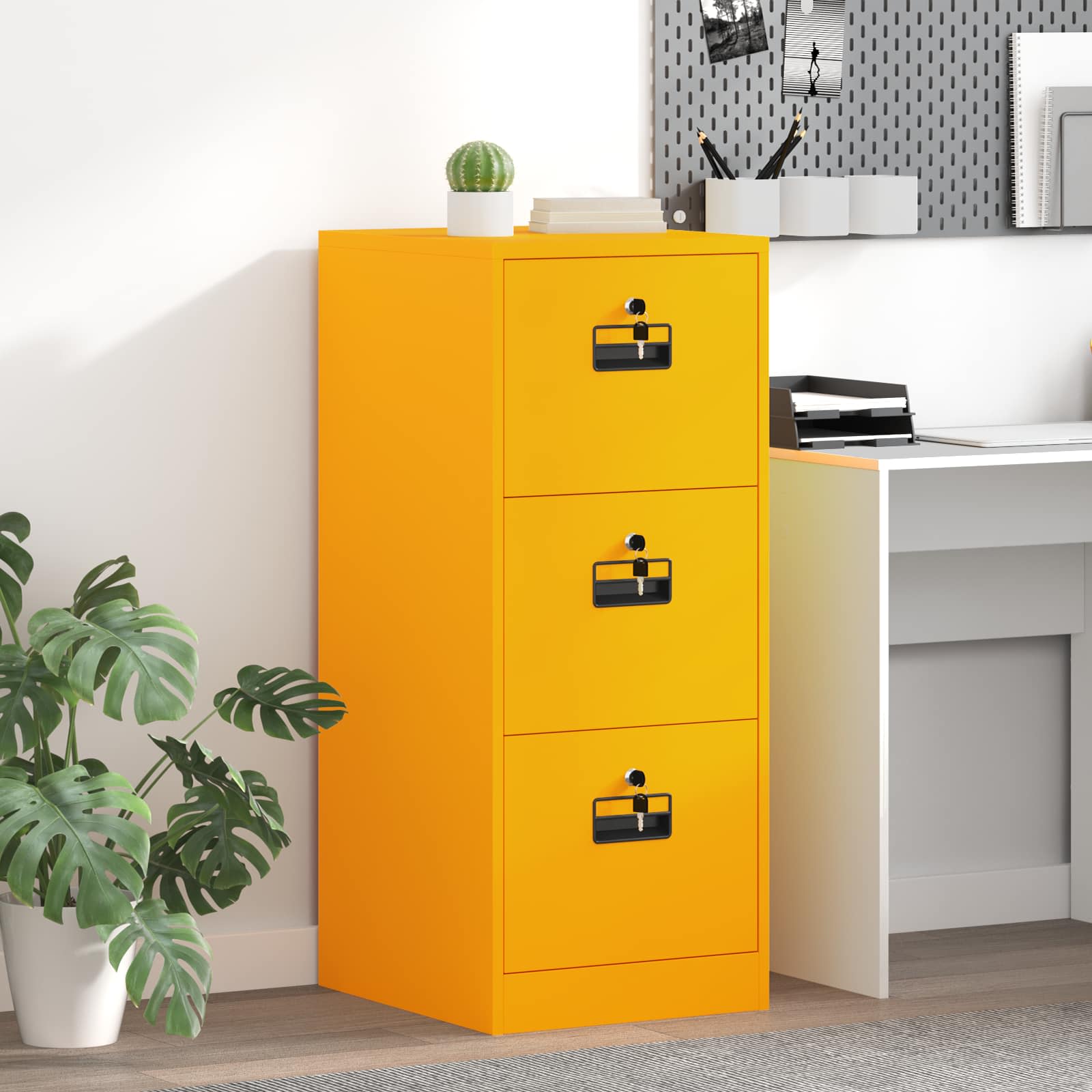 Kabinet za datoteke s ladicama Žuta 44 x 50 x 106.5 cm
