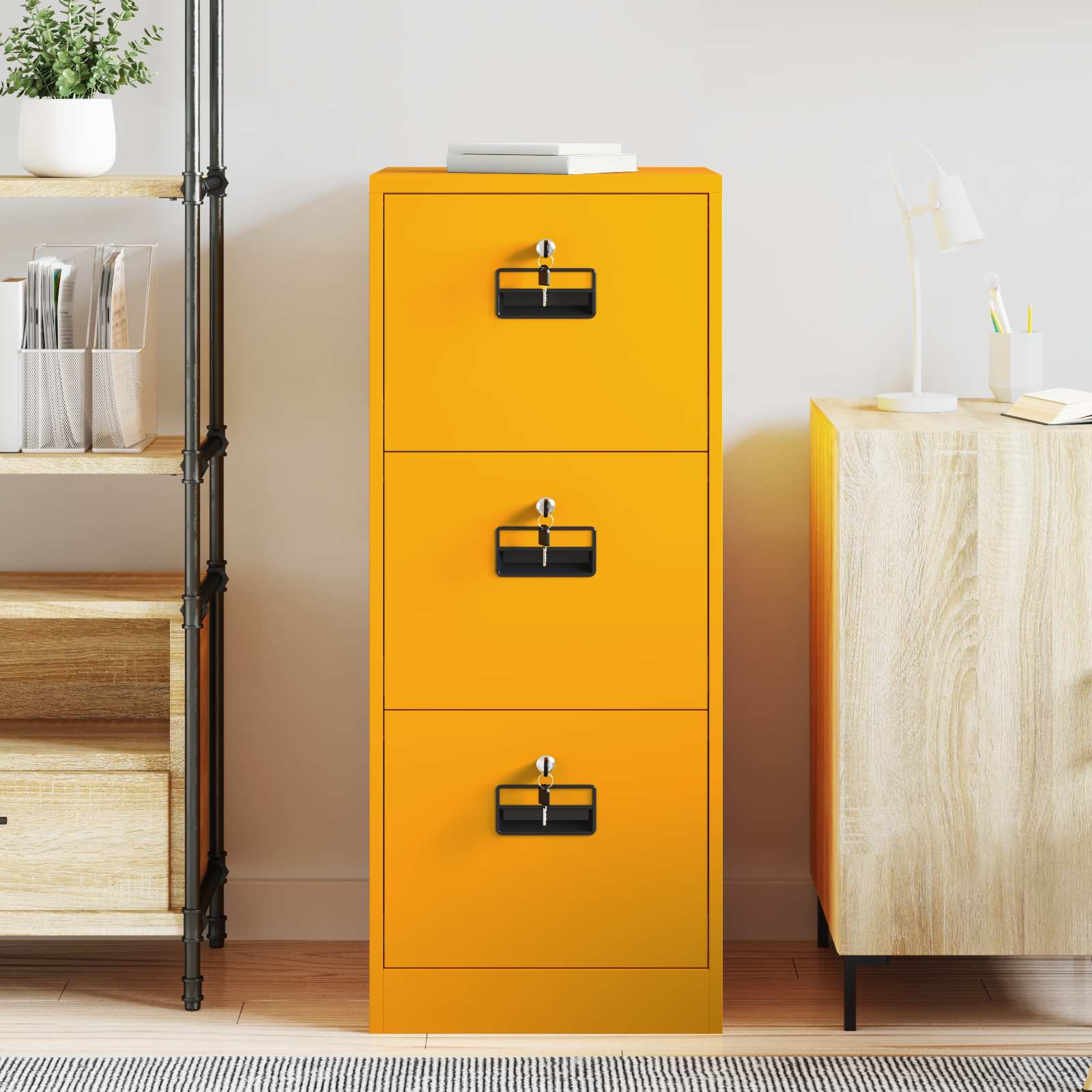 Kabinet za datoteke s ladicama Žuta 44 x 50 x 106.5 cm