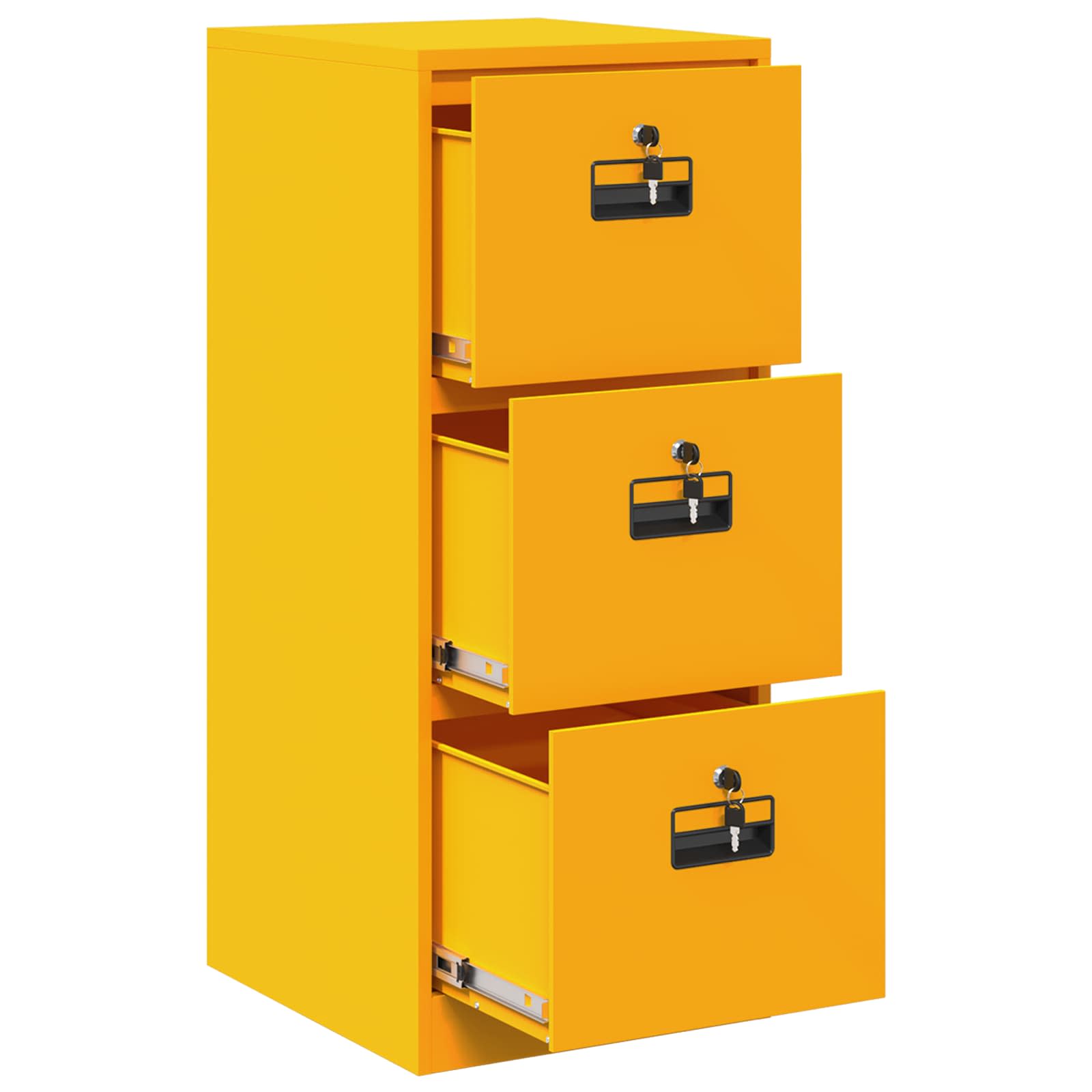 Kabinet za datoteke s ladicama Žuta 44 x 50 x 106.5 cm