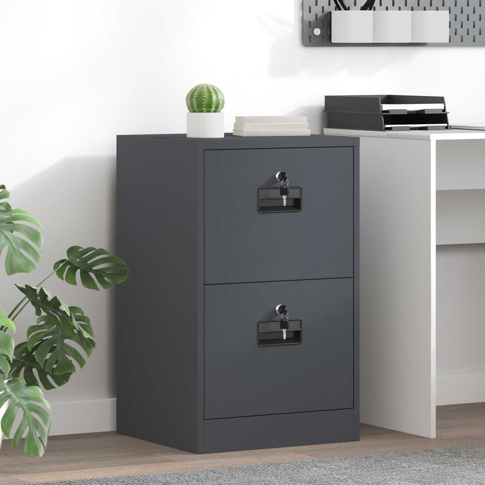 Kabinet za datoteke s ladicama Antracit 45,5 x 42 x 74,5 cm