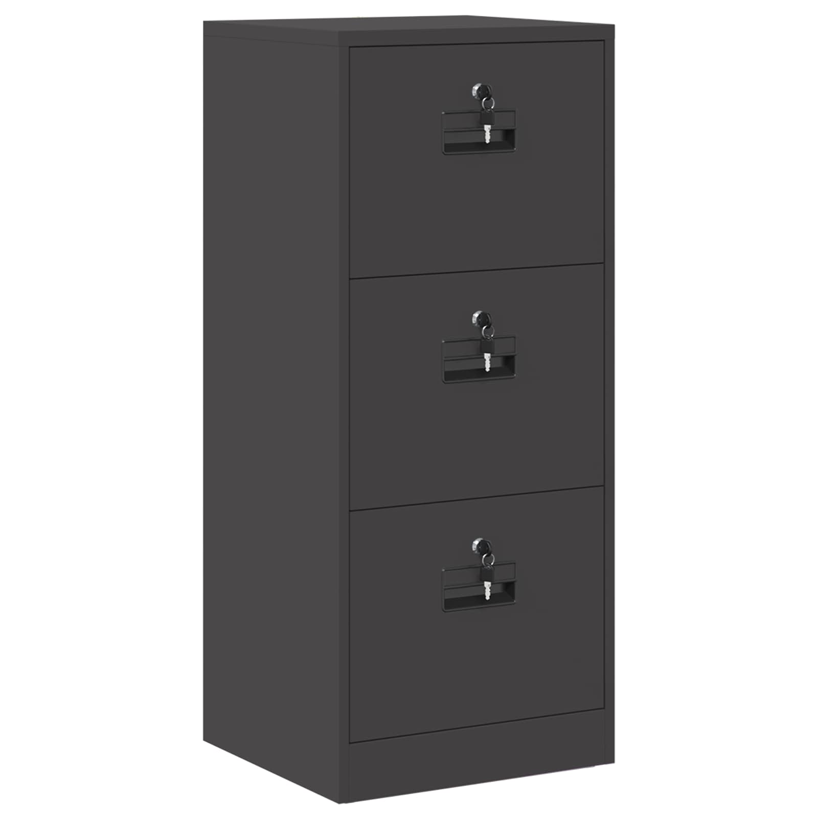 Kabinet za datoteke s ladicama Crna 45,5 x 42 x 106,5 cm