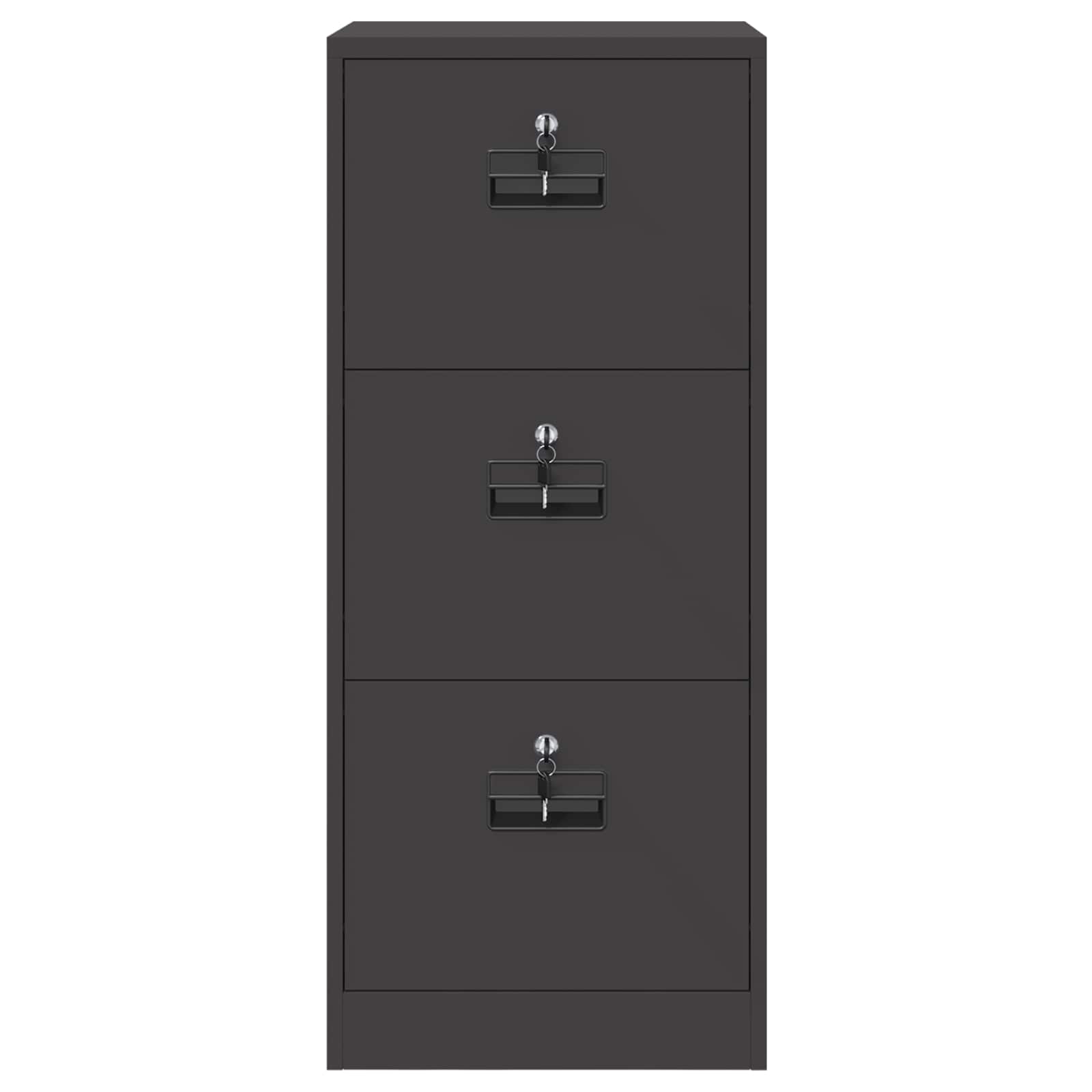 Kabinet za datoteke s ladicama Crna 45,5 x 42 x 106,5 cm