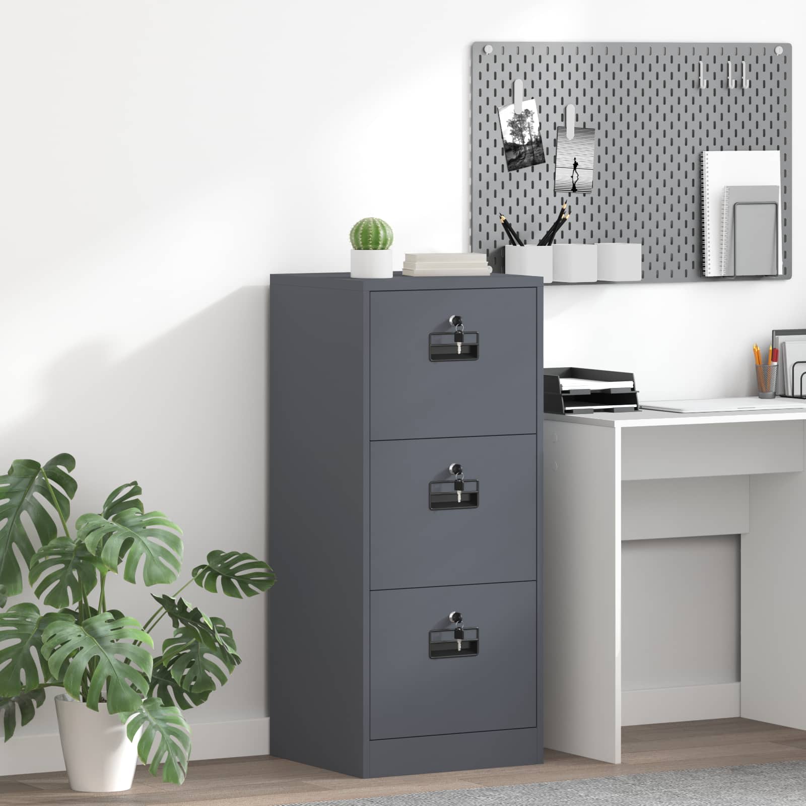 Kabinet za datoteke s ladicama Antracit 45,5 x 42 x 106,5 cm