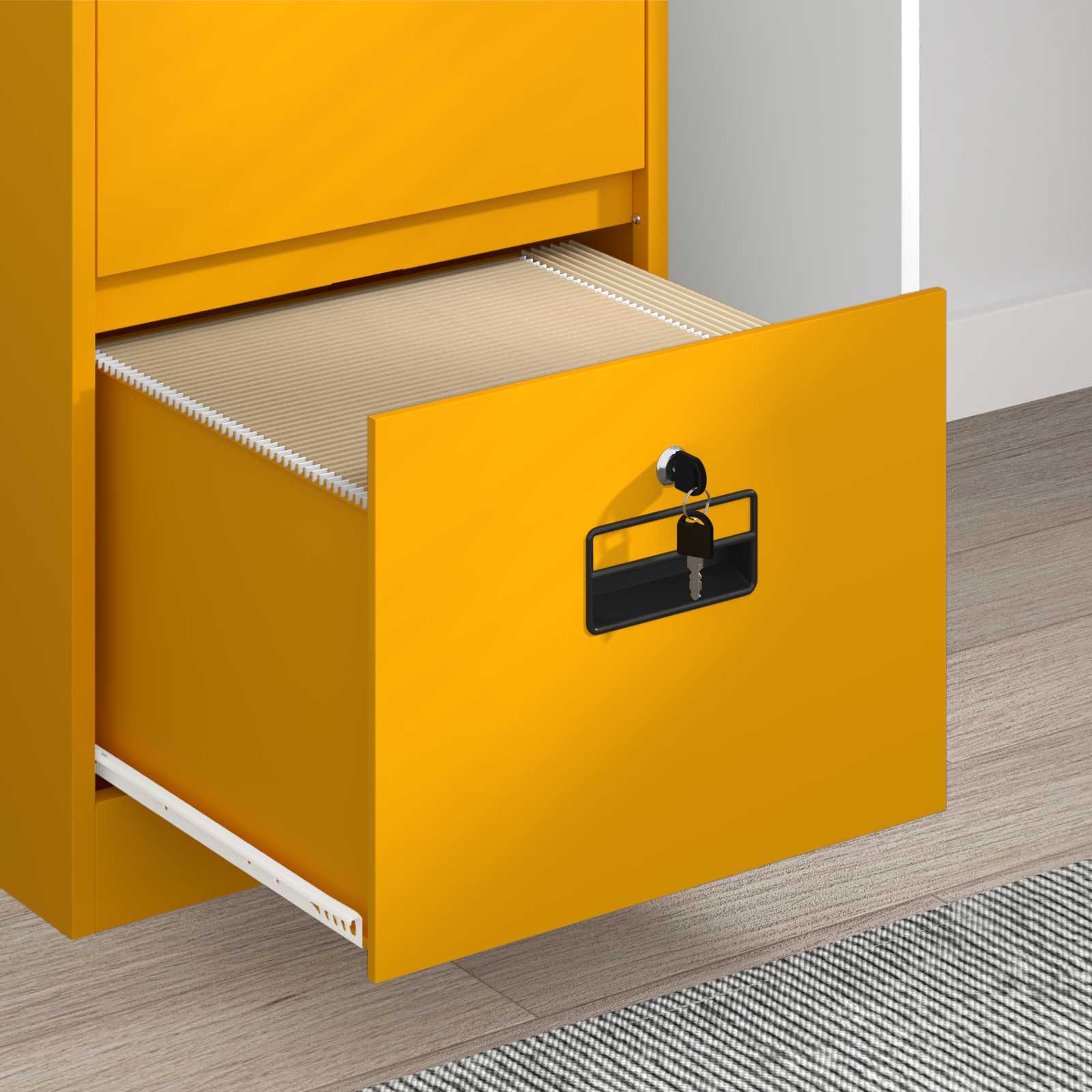 Kabinet za datoteke s ladicama Žuta 45,5 x 42 x 106,5 cm