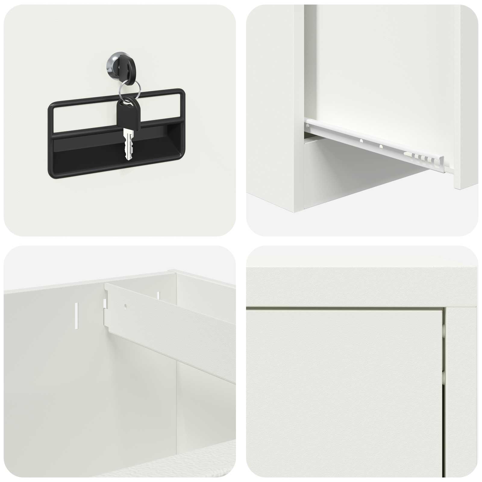 Kabinet za datoteke s ladicama Bijelo 45,5 x 42 x 106,5 cm