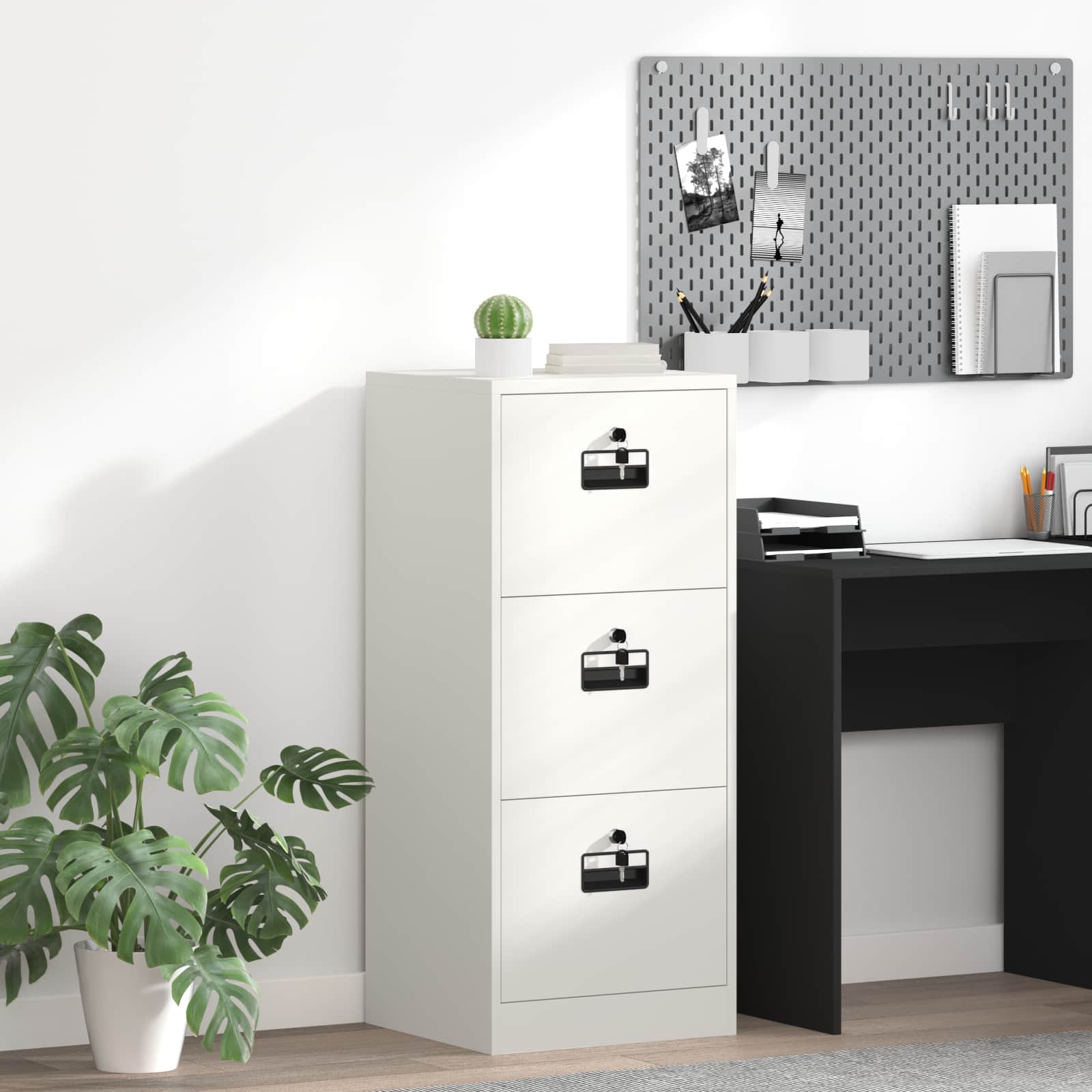Kabinet za datoteke s ladicama Bijelo 45,5 x 42 x 106,5 cm
