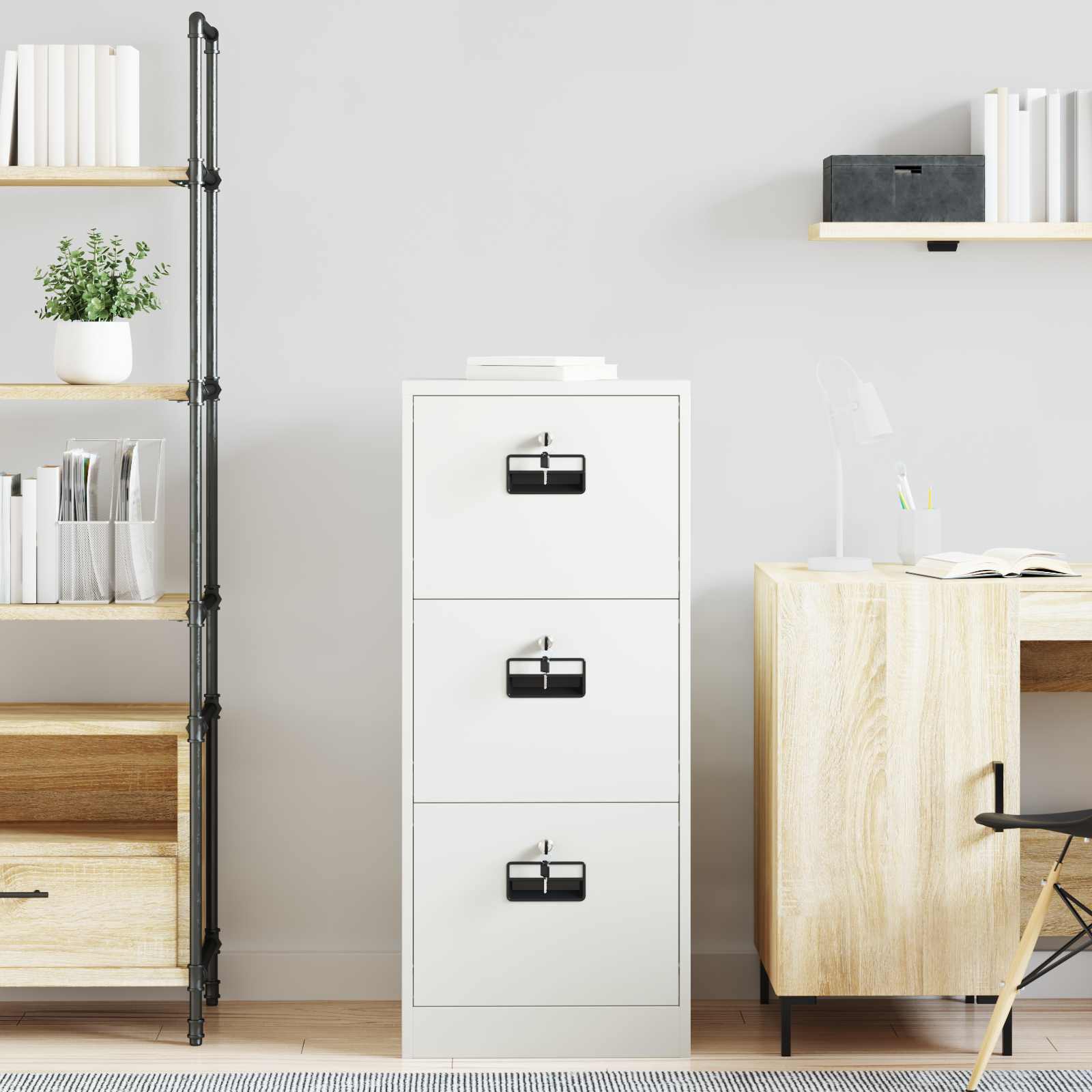 Kabinet za datoteke s ladicama Bijelo 45,5 x 42 x 106,5 cm