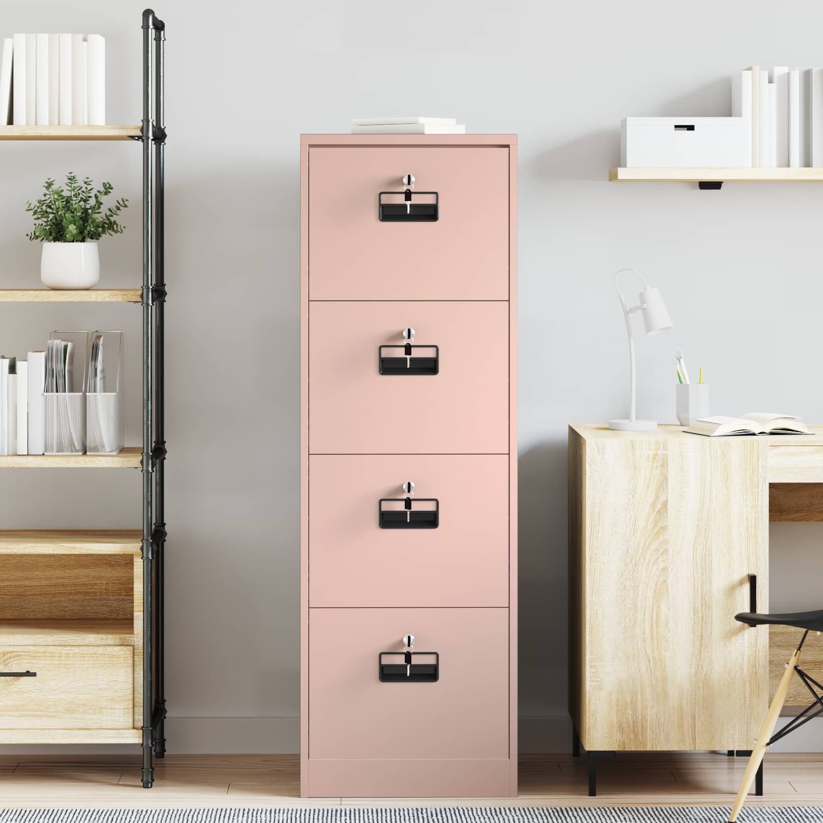 Kabinet za datoteke s ladicama Ružičasta 44 x 50 x 106.5 cm