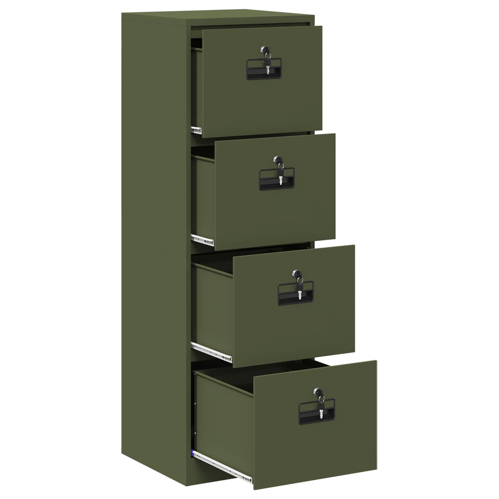 Kabinet za datoteke Maslinasto zelena 45,5 x 42 x 139 cm