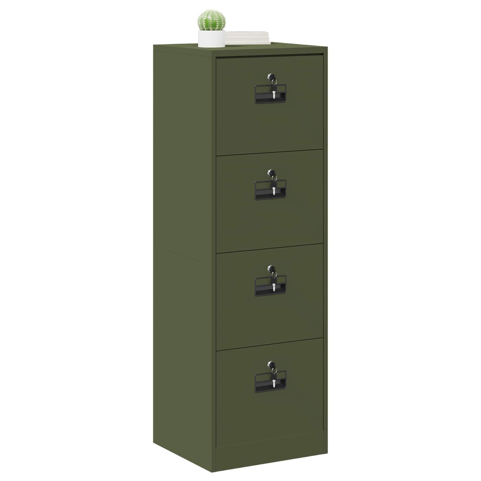 Kabinet za datoteke Maslinasto zelena 45,5 x 42 x 139 cm