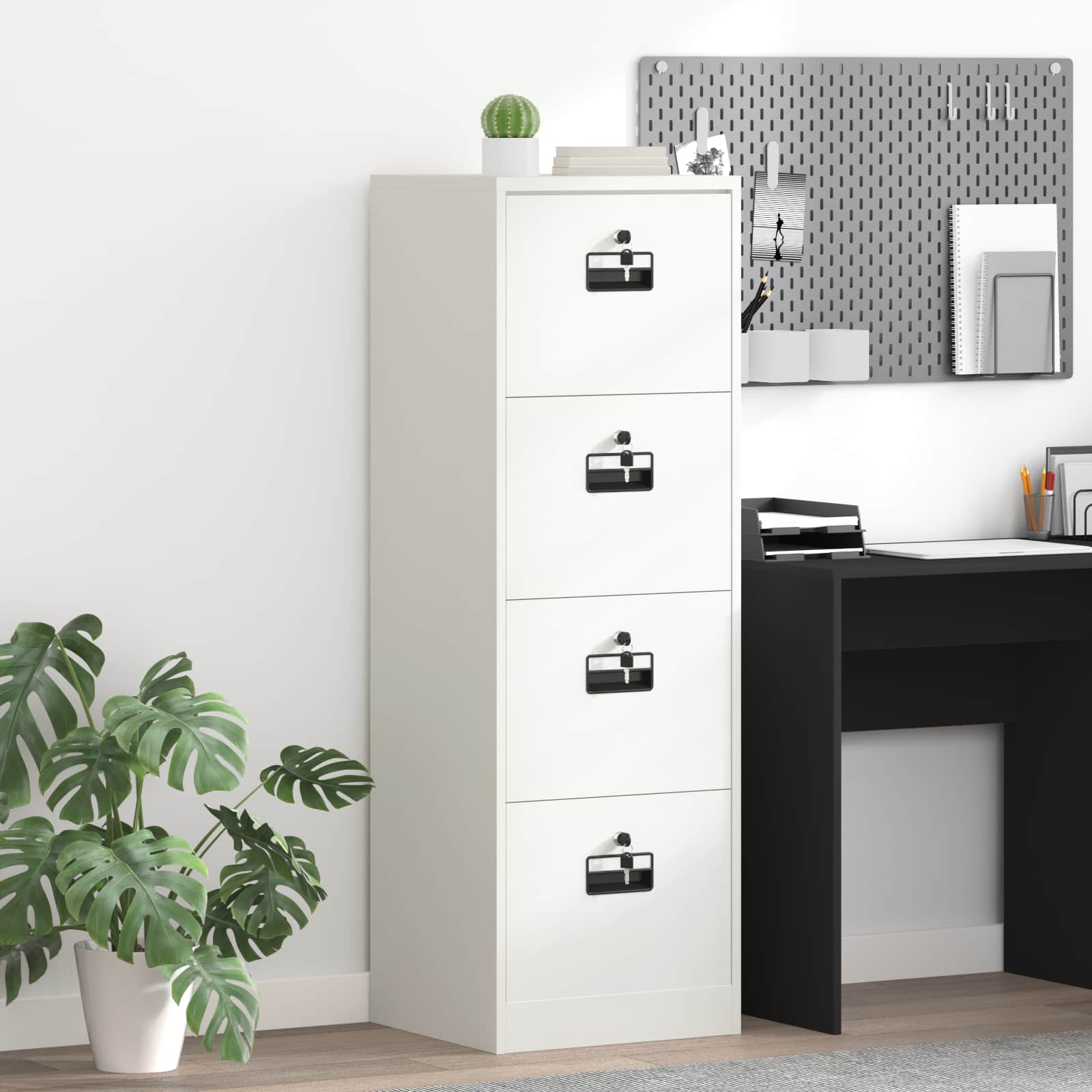 Kabinet za datoteke s ladicama Bijelo 45,5 x 42 x 139 cm