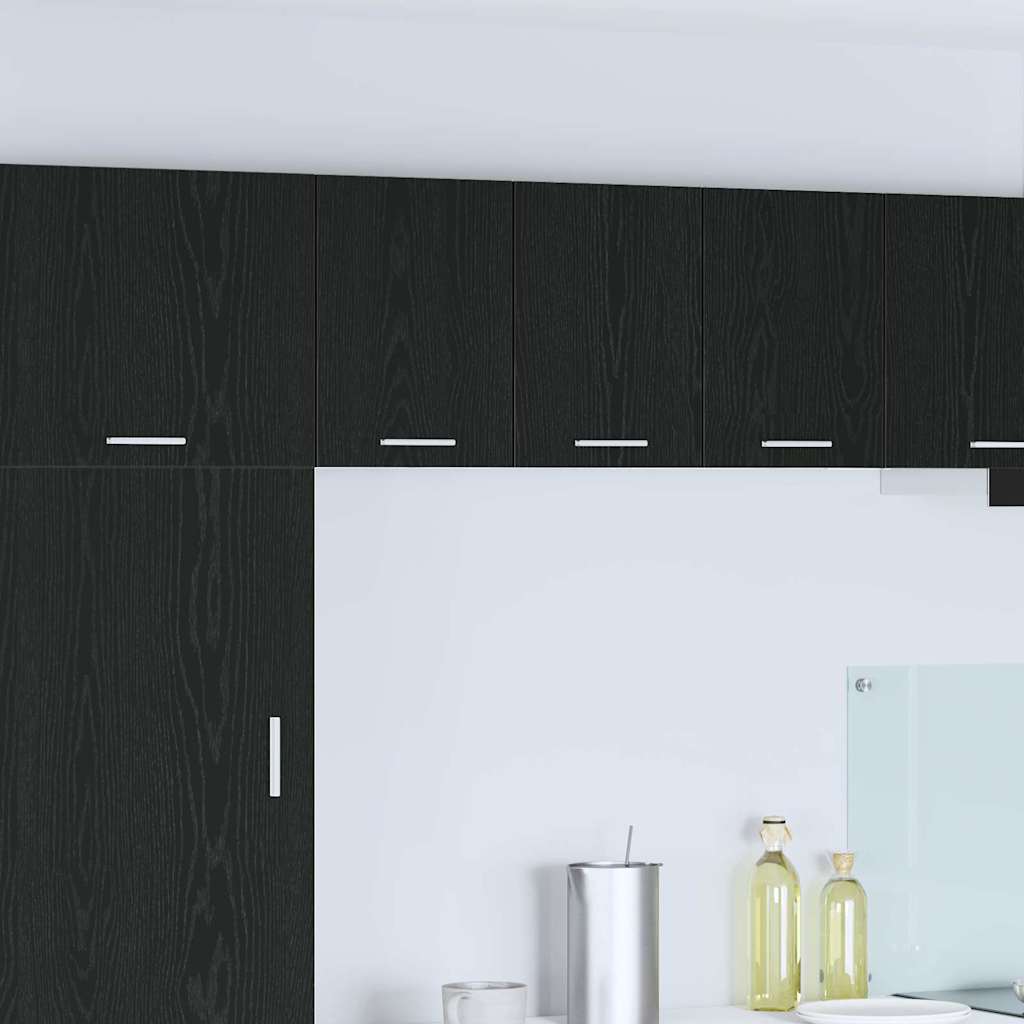 Viseći ormarić 2 pcs Crni hrast i bijela 30 x 31 x 40 cm