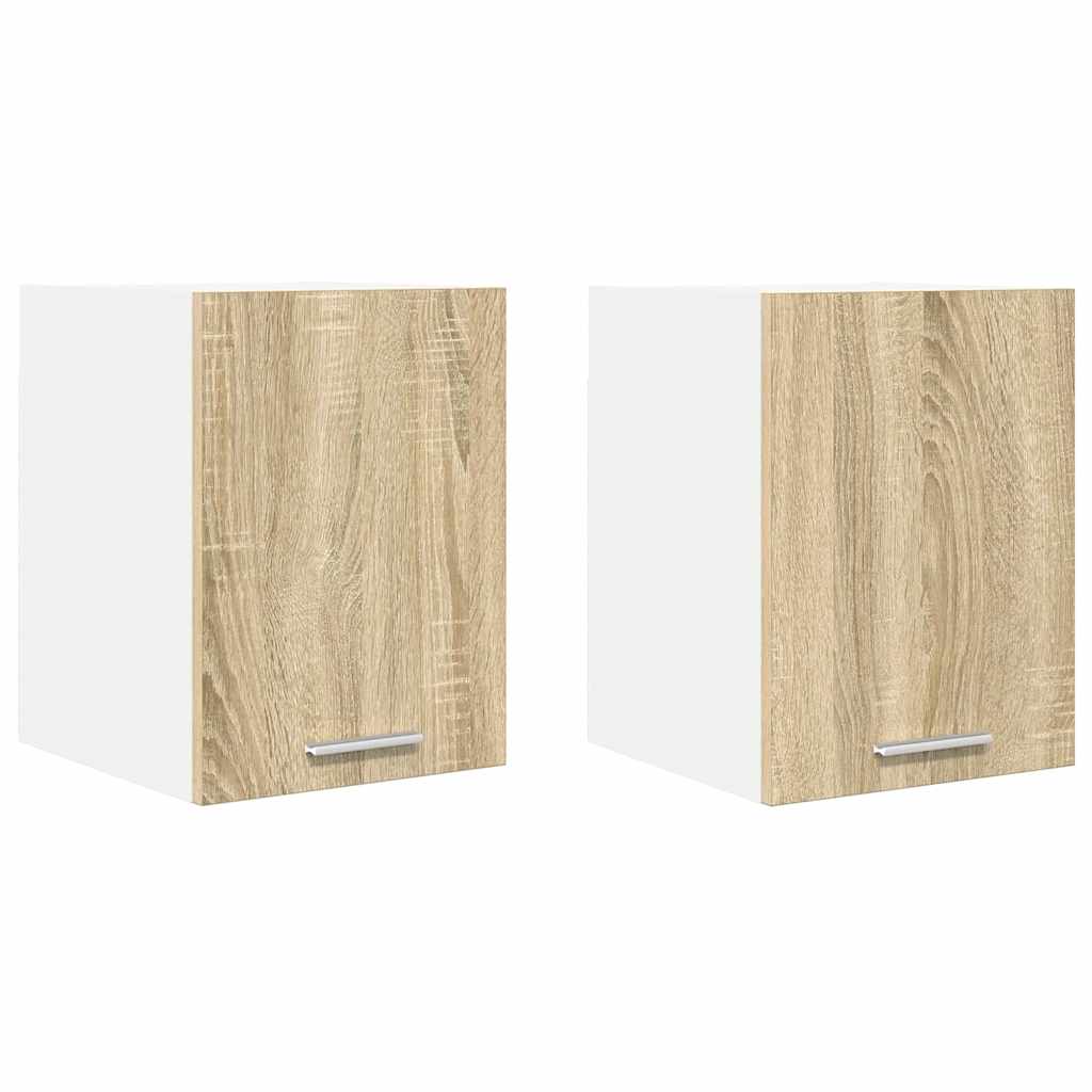 Viseći ormarić Riga 2 pcs Sonoma hrast i bijela 30 x 31 x 40 cm