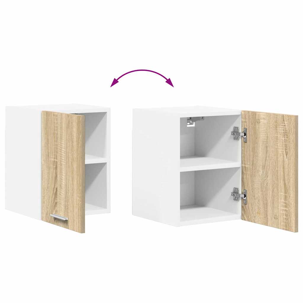 Viseći ormarić Riga 2 pcs Sonoma hrast i bijela 30 x 31 x 40 cm