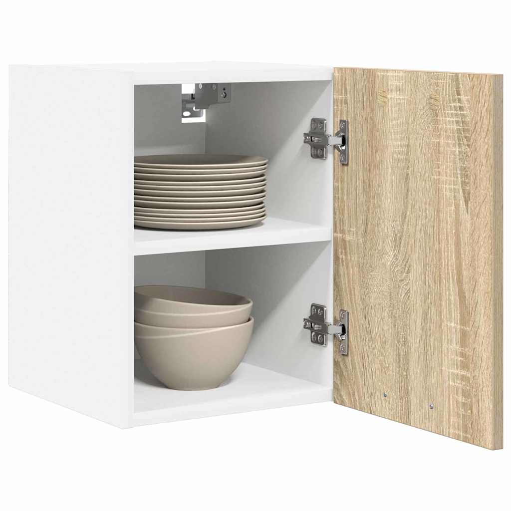 Viseći ormarić Riga 2 pcs Sonoma hrast i bijela 30 x 31 x 40 cm
