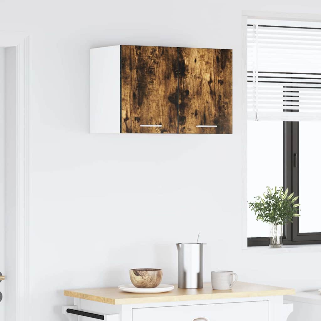 Viseći ormarić 2 pcs Dimljeni hrast i bijela 30 x 31 x 40 cm