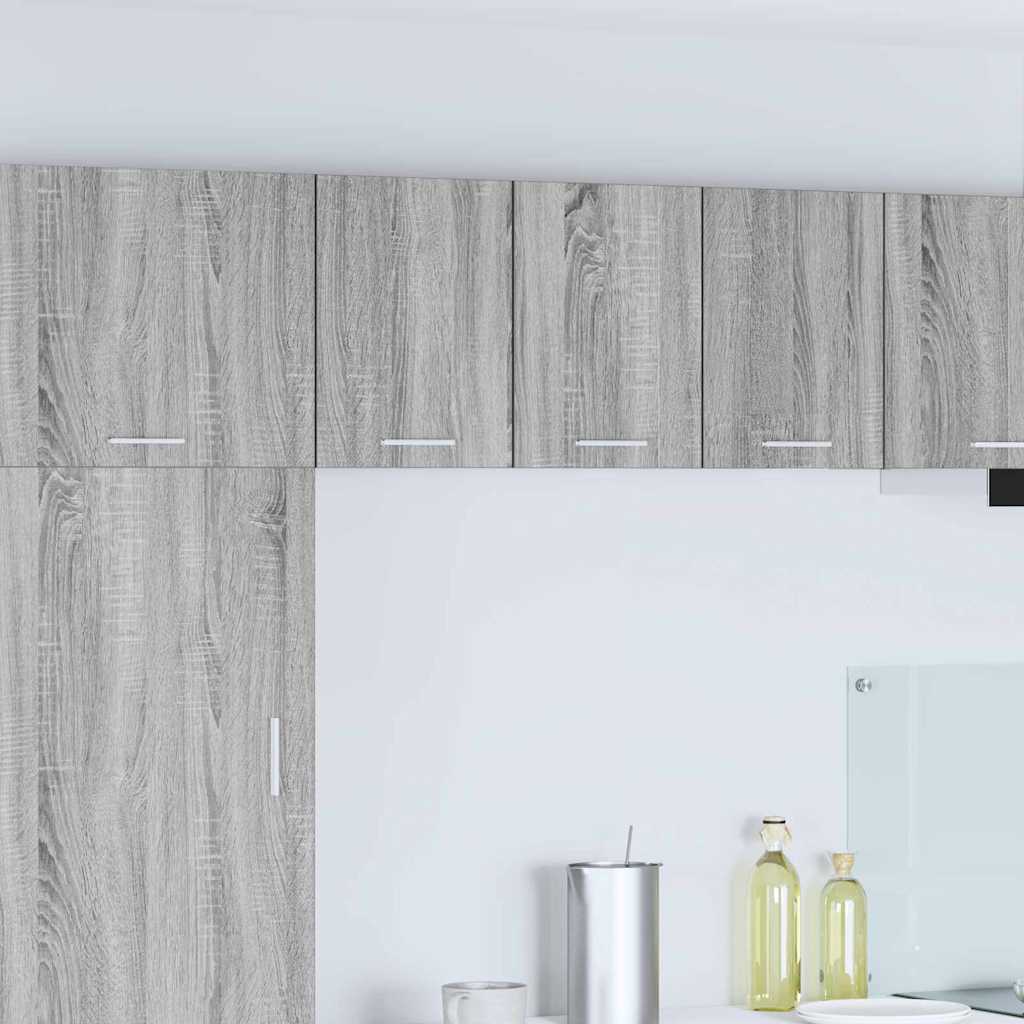 Viseći ormarić 2 pcs Siva Sonoma i bijela 30 x 31 x 40 cm