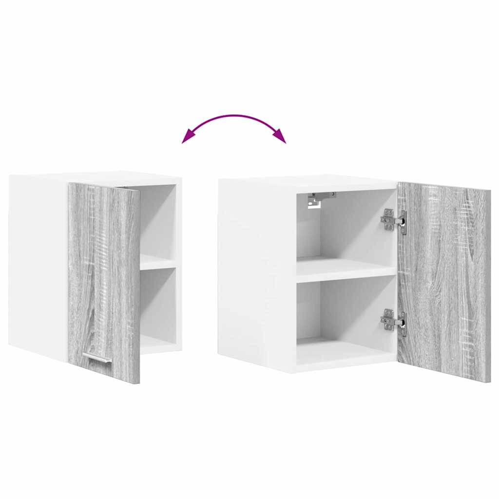 Viseći ormarić 2 pcs Siva Sonoma i bijela 30 x 31 x 40 cm